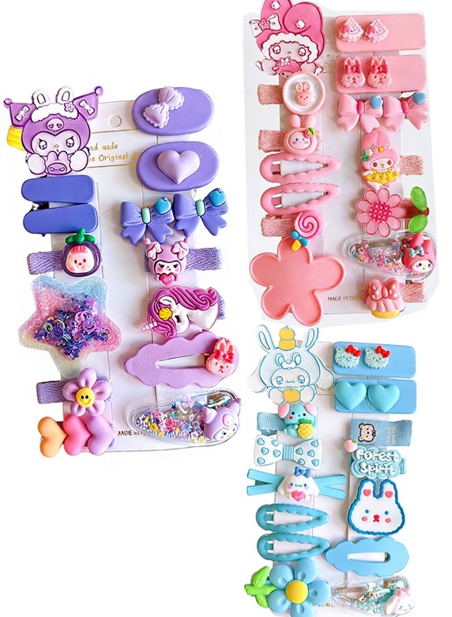 Sanrio Baby hair clips, hairpins, girls' hair accessories, toddler hair accessories, children's styling hair clips, Kuromi, Cinnamoroll, My Melody cute girls' hair clips 42-piece set - Image 1